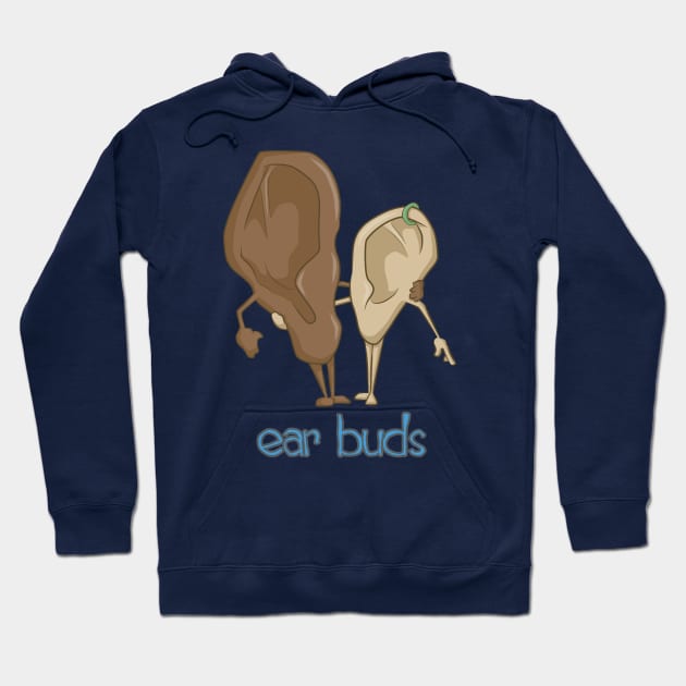 ear buds Hoodie by bobgoodallart